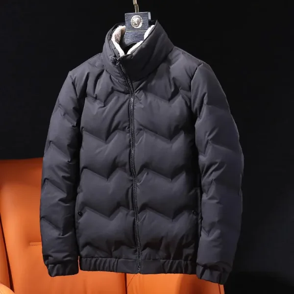 2025 Hot Selling Warm Fashion Style Design Hooded Quilted Nylon Winter Jackets for Men - Image 4