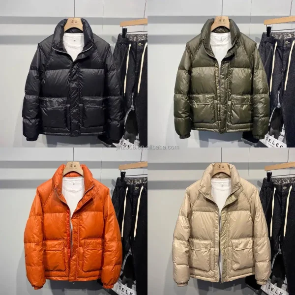 Men's Down Coat Warm  Winter Outerwear Outdoor Men Bubble Puffer Jacket