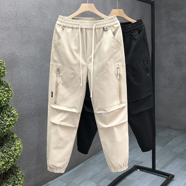 Men Joggers Big Pocket Cargo Pants Men Slim Fit Track Pant Streetwear Joggers Workout Premium Running Trousers Made Size - Image 4