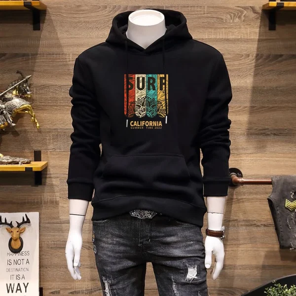 Comfortable Men Quick Dry Hoodies Best Size  Colorful Men Wear Warm Plain Hoodies Good Quality Men Hoodies - Image 5