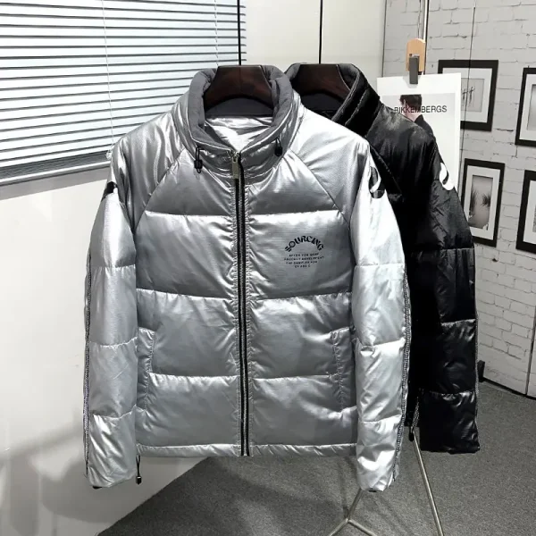 2025 Hot Selling Warm Fashion Style Design Hooded Quilted Nylon Winter Jackets for Men - Image 2