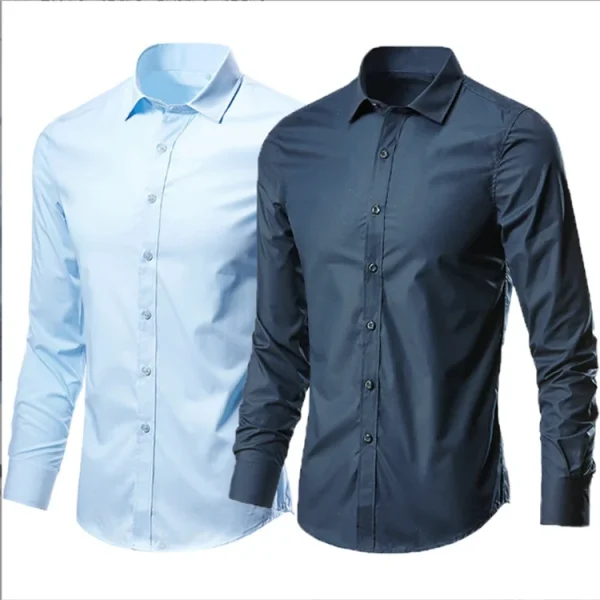 Men Solid Color Long Sleeve Shirt Business Casual Men' Suits Men' T-shirt