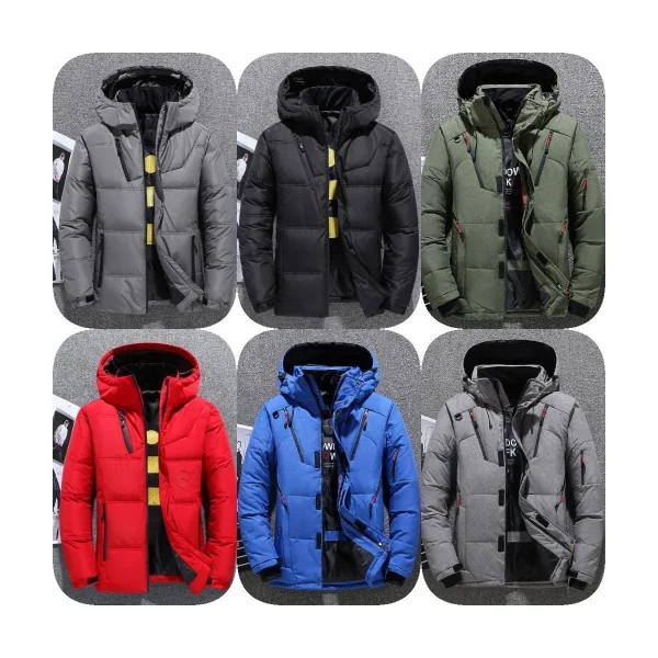 Men High Quality Down Windbreaker Outdoor Puffer Plus Size Winter Mens Fleece Long Men's Down