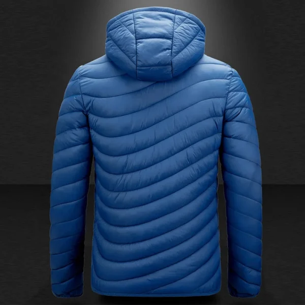 Outdoor Lightweight Warm Men Nylon Hooded Winter Bubble Puff Down Coat Puffer Jackets With Hood - Image 2