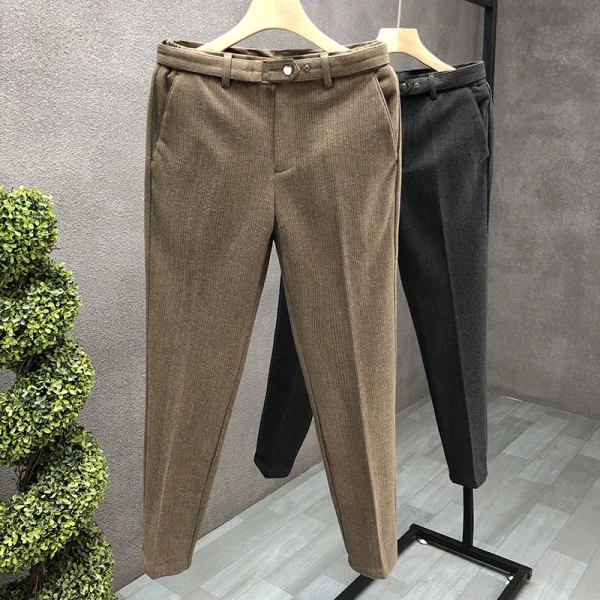 Streetwear Flared Track Pants Winter Flare Sweat Pants Men Casual Baggy Oversized Wide Leg Pants - Image 2