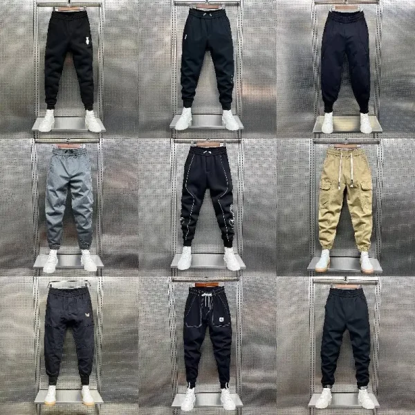 Men's Pants Trousers Streetwear Loose Breathable Sweat Stacks Pant Cotton Wide Leg Fit Pant