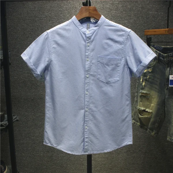 2025 Casual Oversized Men's Shirts Lightweight Short Shirts Acid Washed Summer Men's Shirts - Image 6