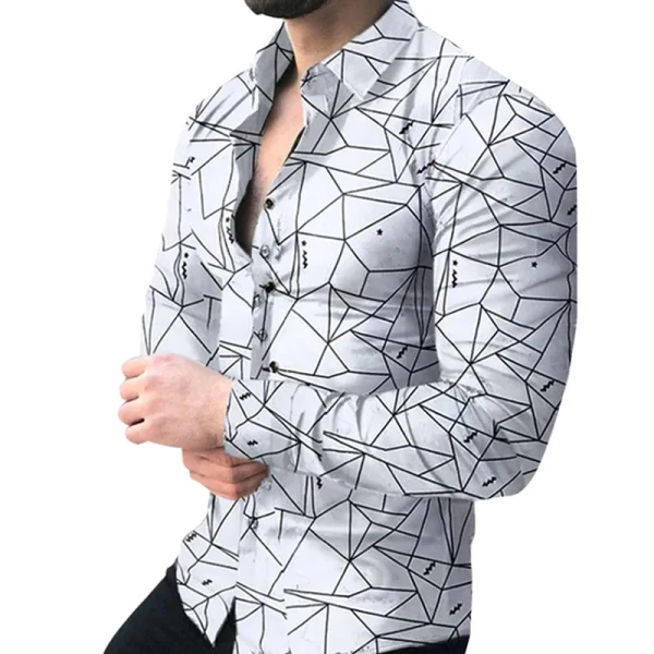 2025 New Men's Long Sleeve Digital Printing Men's Shirts High Quality Fashion Street Short Sleeve Men's Shirts - Image 4