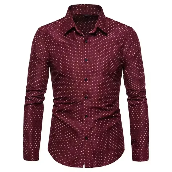 New Summer Long Sleeved Plain Weave Shirt Oxford Spun Casual Embroidered Shirt Slim Fit Men's Clothing - Image 6