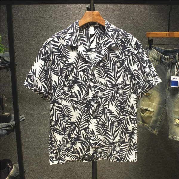 and Fast Shipping 2025 Resort Spring Summer Shirt Men's Printed Beach Short Sleeve Men's Hawaiian Shirt - Image 3