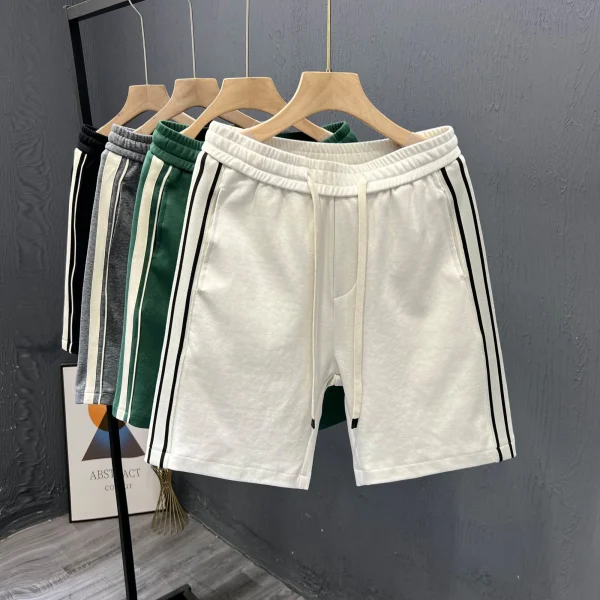 Heavy American 420G Embroidery Basketball Shorts Casual Quantity Split Sports Nickel Mens Shorts - Image 4