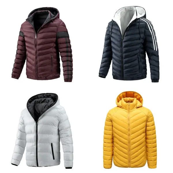 Outdoor Fashion Padding Coat Men Down Jacket Waterproof Jacket for Man Sports Winter Jacket with Hood - Image 3