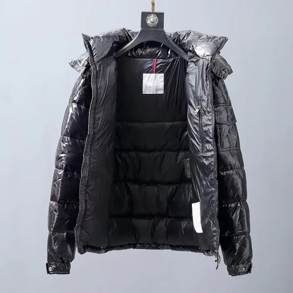 Luxury Winter Solid Short Waterproof Duck Goose Shiny Men's Down Puffer 700 Hood Jacket Coat for Men Down Jacket - Image 2