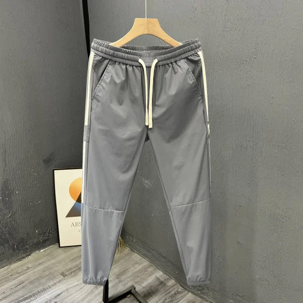 Sports Active Clothing  Elastic Waist Gym Casual Polyester Pants Men's Pants - Image 5